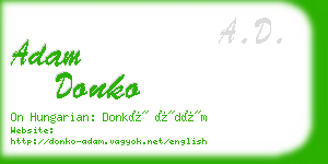 adam donko business card